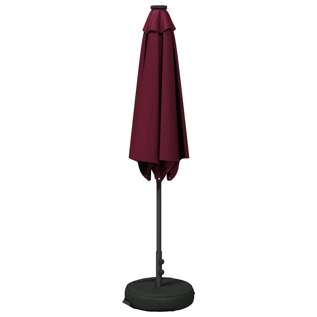 Haveparasol med LED lys og fod 270 x 270 cm Polyester