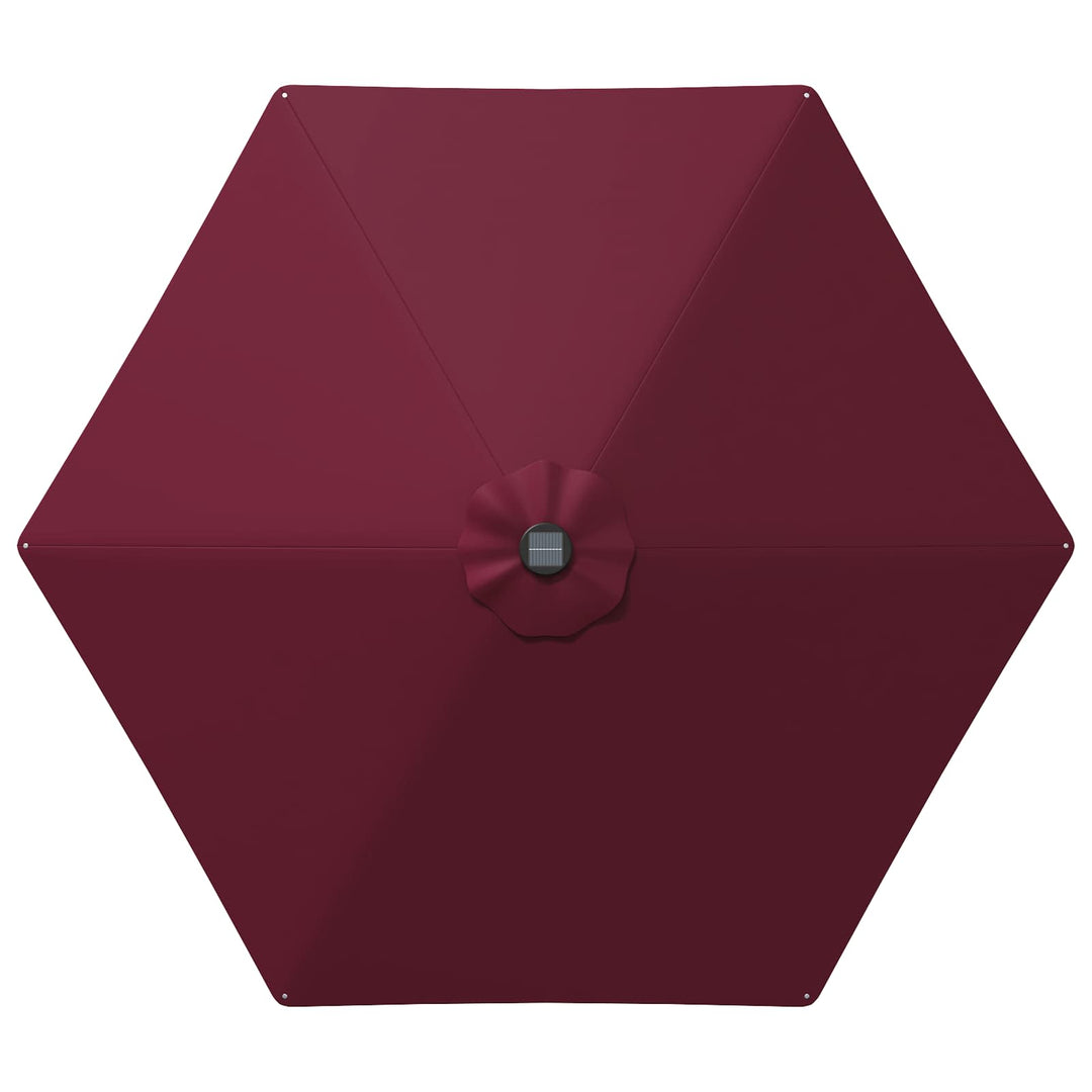 Haveparasol med LED lys og fod 270 x 270 cm Polyester