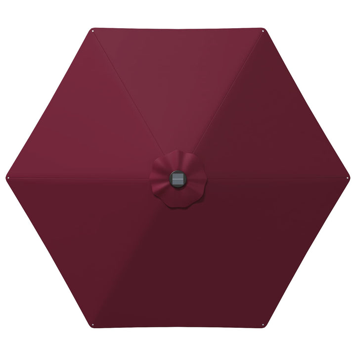 Haveparasol med LED lys og fod 270 x 270 cm Polyester