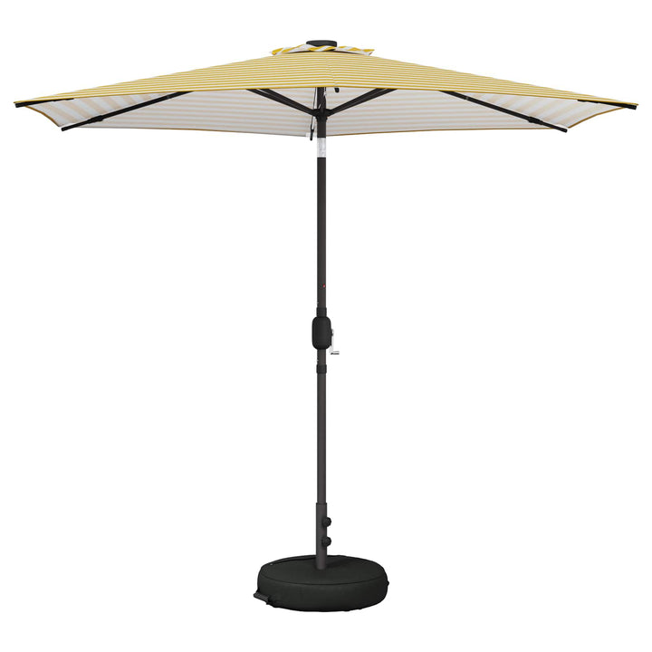 Haveparasol med LED lys og fod 270 x 270 cm Polyester