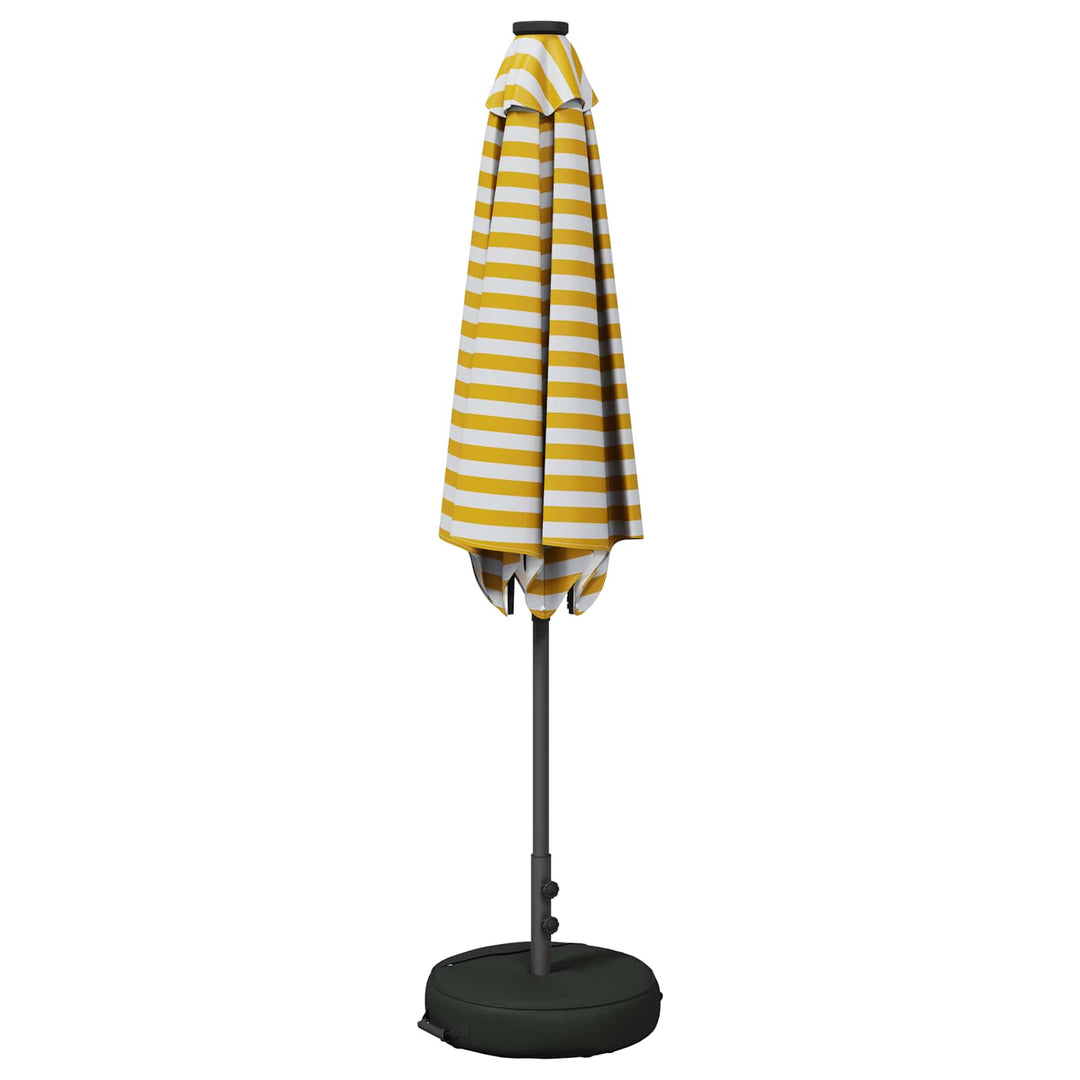 Haveparasol med LED lys og fod 270 x 270 cm Polyester