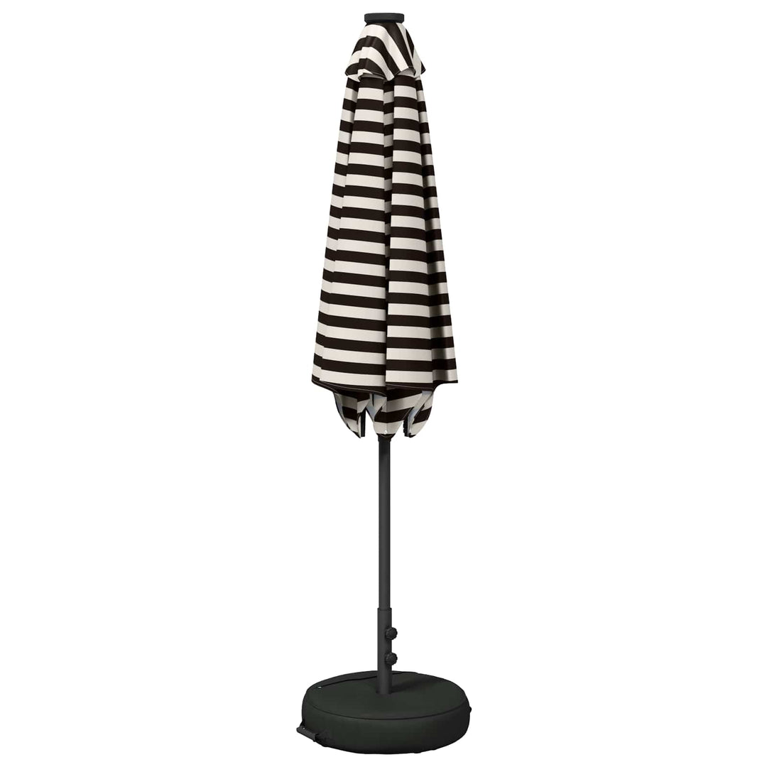 Haveparasol med LED lys og fod 270 x 270 cm Polyester