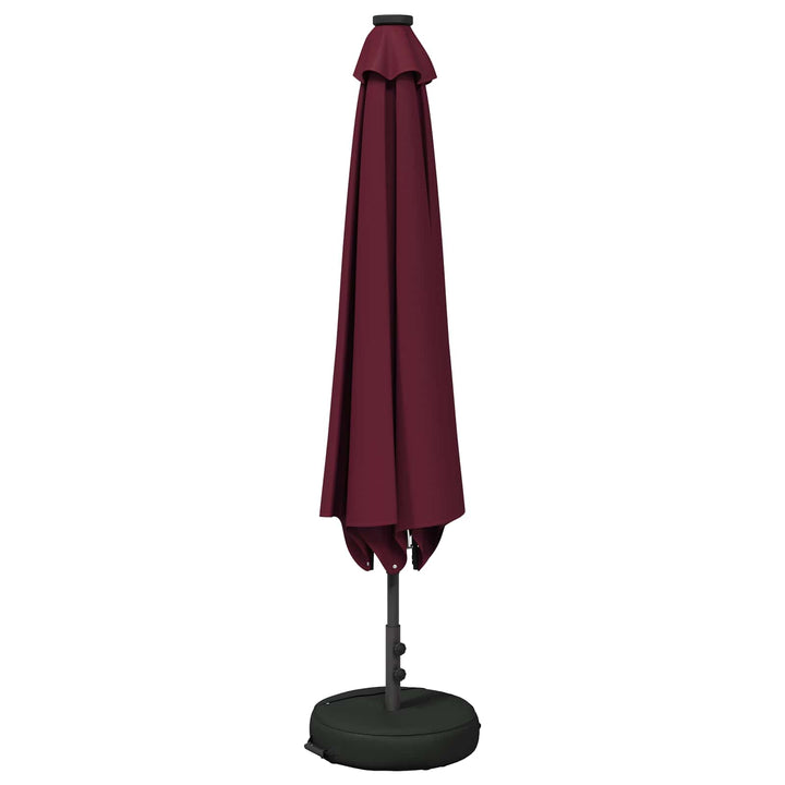 Haveparasol med LED lys og fod 300 x 300 cm Polyester