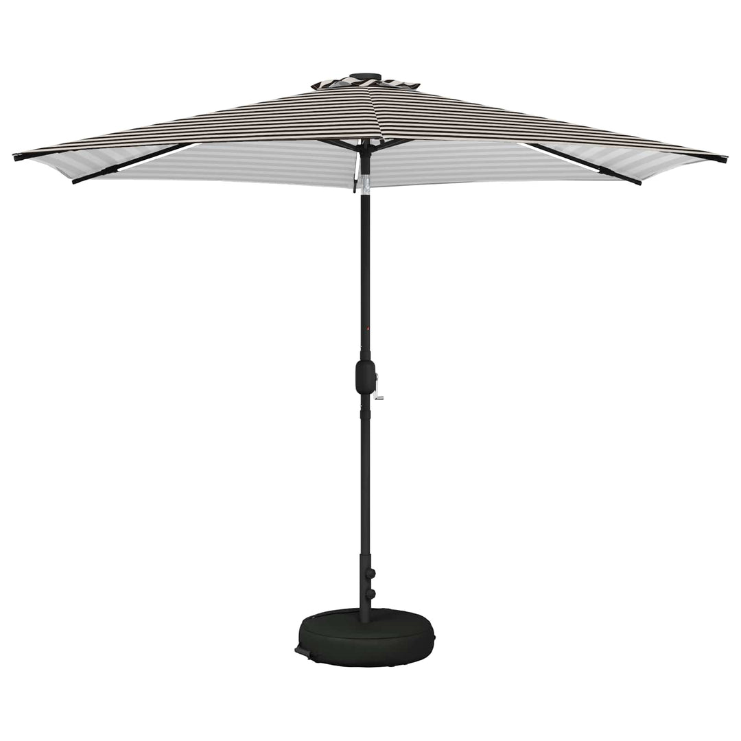 Haveparasol med LED lys og fod 300 x 300 cm Polyester