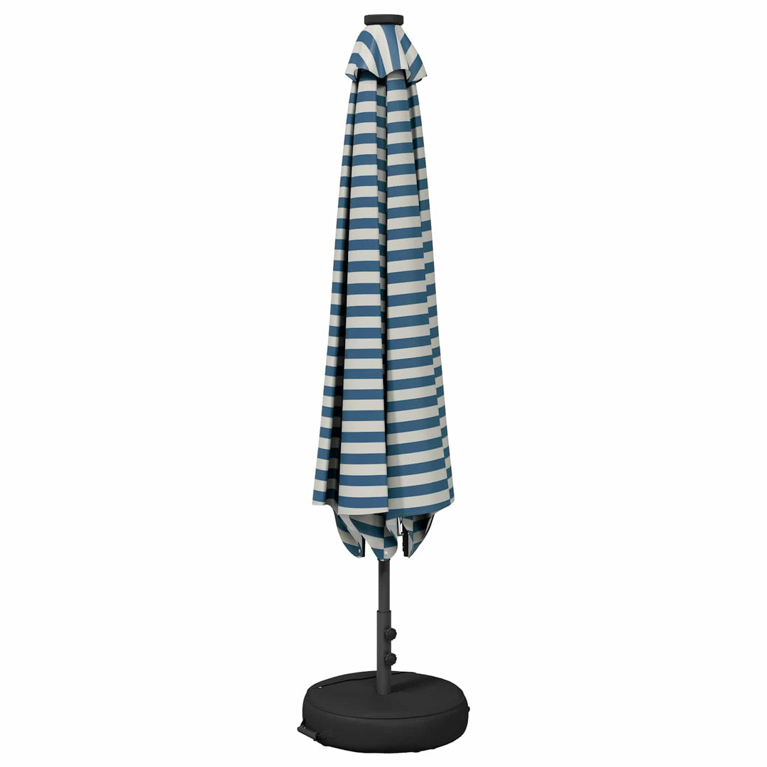 Haveparasol med LED lys og fod 300 x 300 cm Polyester