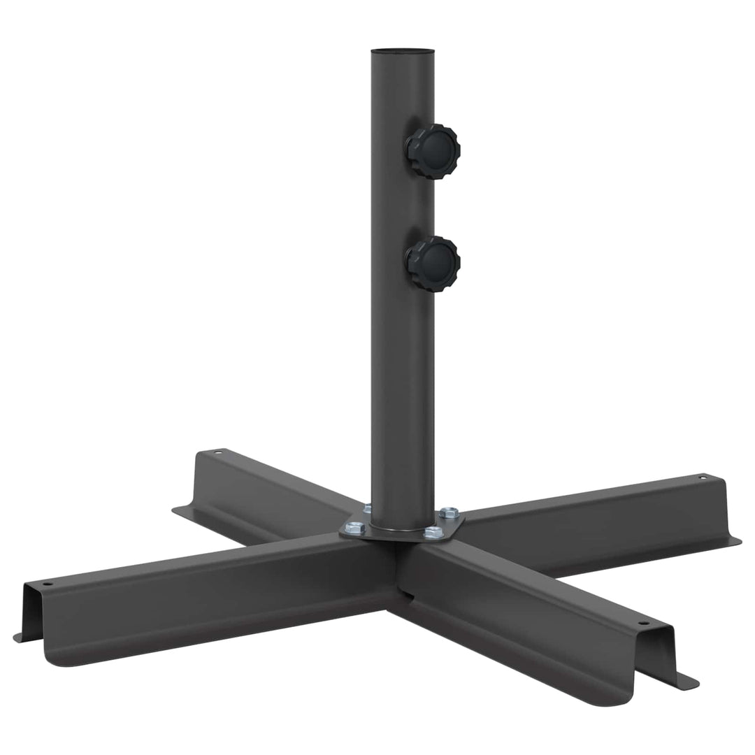 Patio parasolfod 50 x 50 cm Stål Sort
