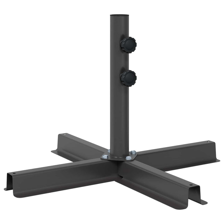 Patio parasolfod 50 x 50 cm Stål Sort