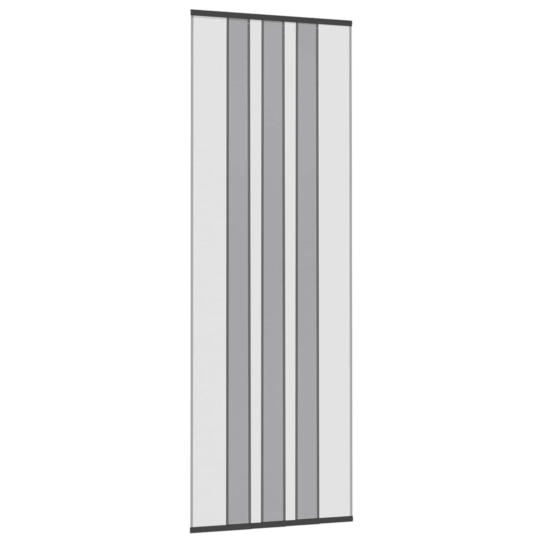 Insektdørskærm med netforhæng Sort 80 x 220 cm Polyester