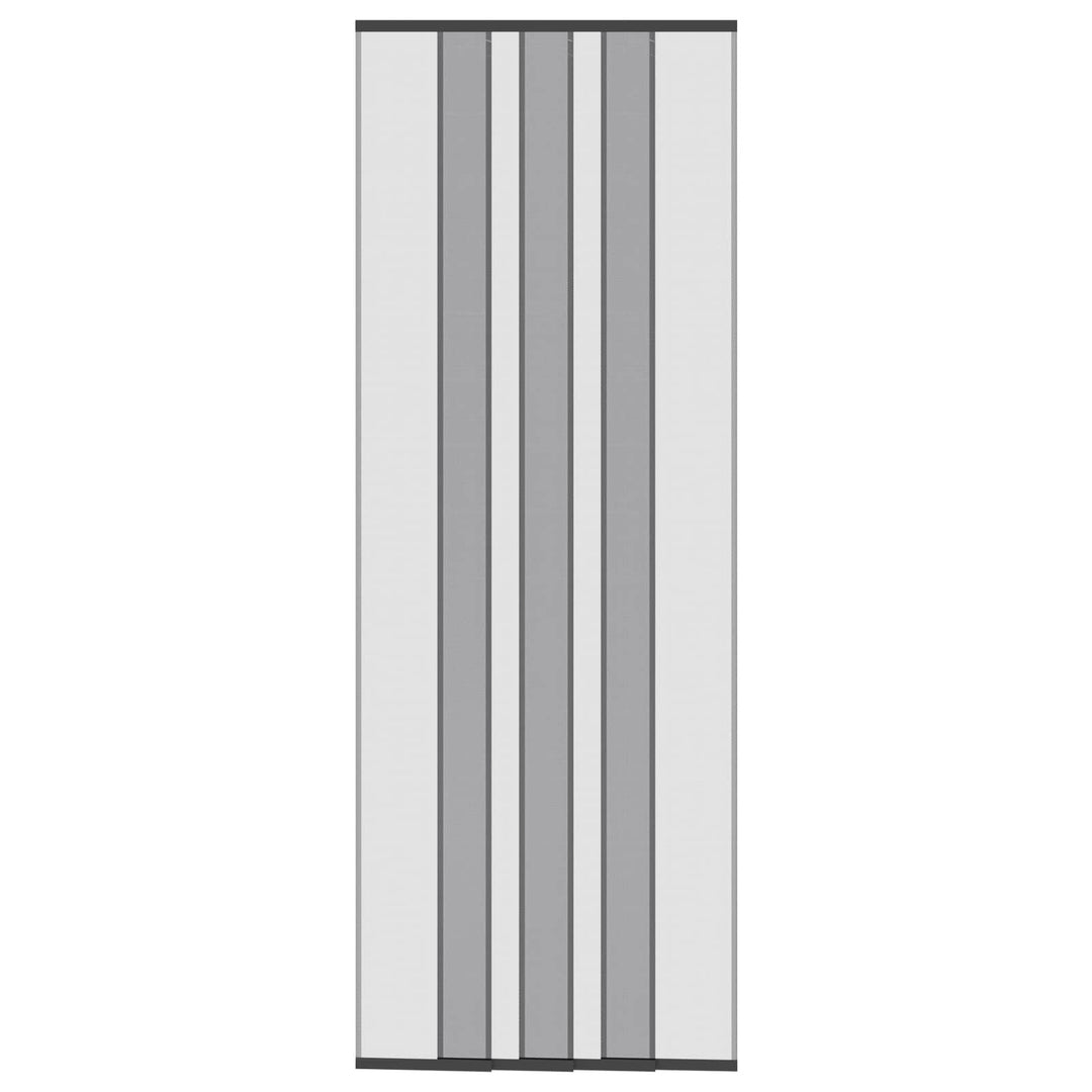 Insektdørskærm med netforhæng Sort 80 x 220 cm Polyester