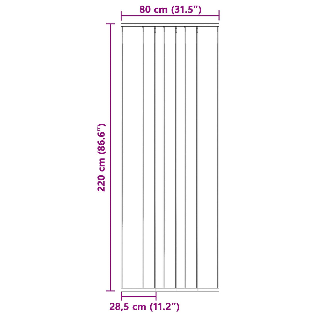 Insektdørskærm med netforhæng Sort 80 x 220 cm Polyester