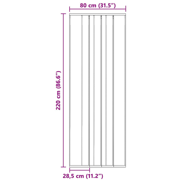 Insektdørskærm med netforhæng Sort 80 x 220 cm Polyester
