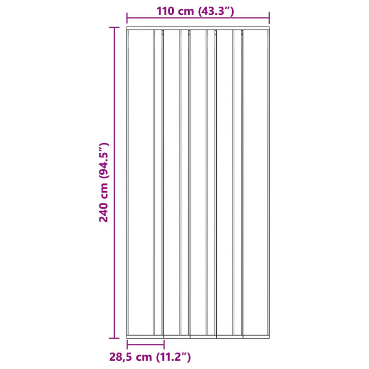 Insektdørskærm med netforhæng Sort 110 x 240 cm Polyester