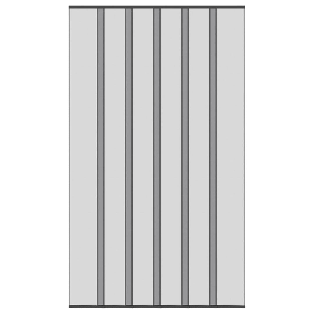 Insektdørskærm med netforhæng Sort 130 x 240 cm Polyester