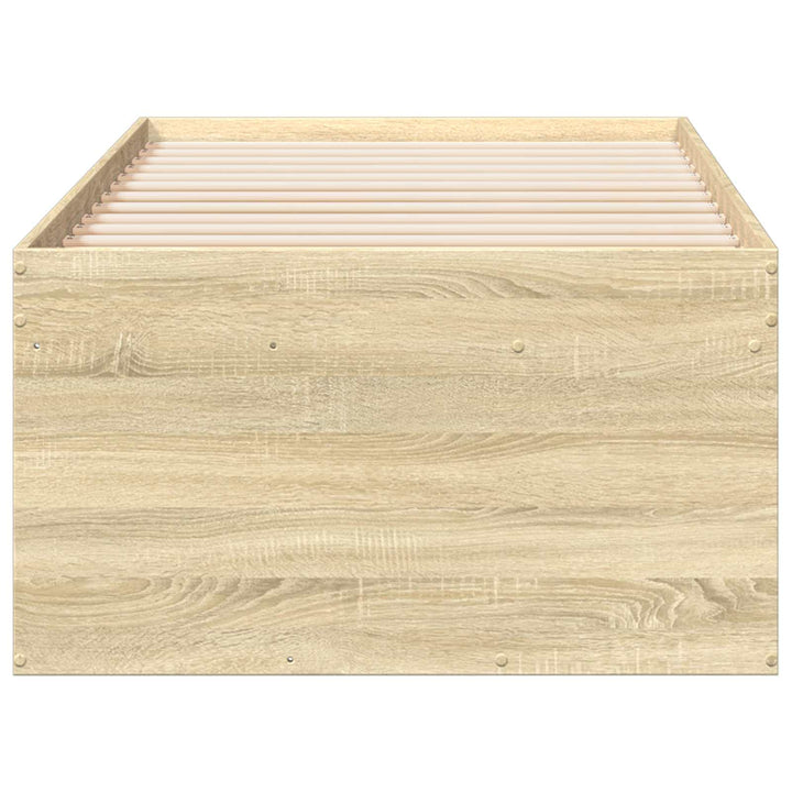 Sengestel med opbevaring Sonoma-eg 80 x 200 cm Konstrueret træ