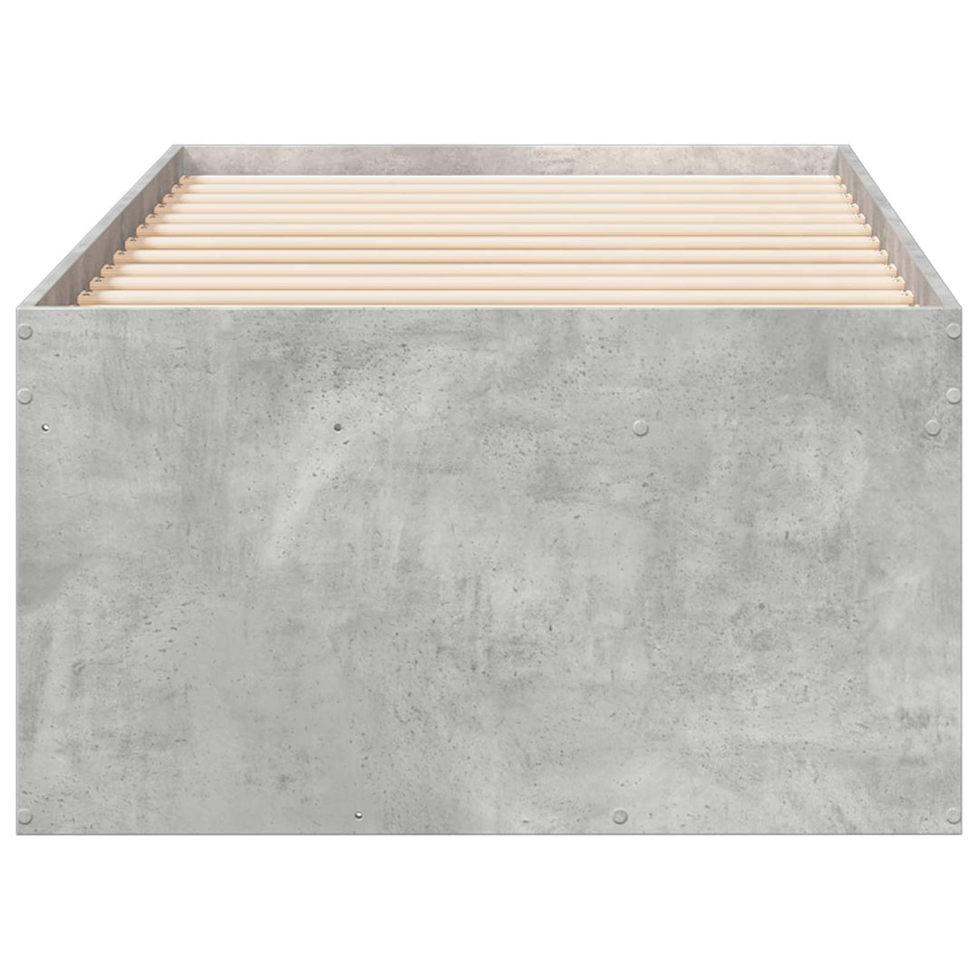 Sengestel med opbevaring Betongrå 80 x 200 cm Konstrueret træ