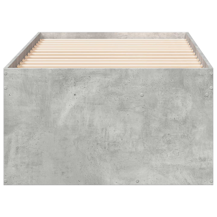 Sengestel med opbevaring Betongrå 80 x 200 cm Konstrueret træ