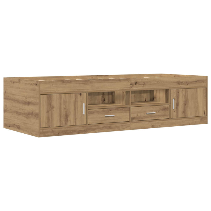 Sengestel med opbevaring Artisan-eg 80 x 200 cm Konstrueret træ