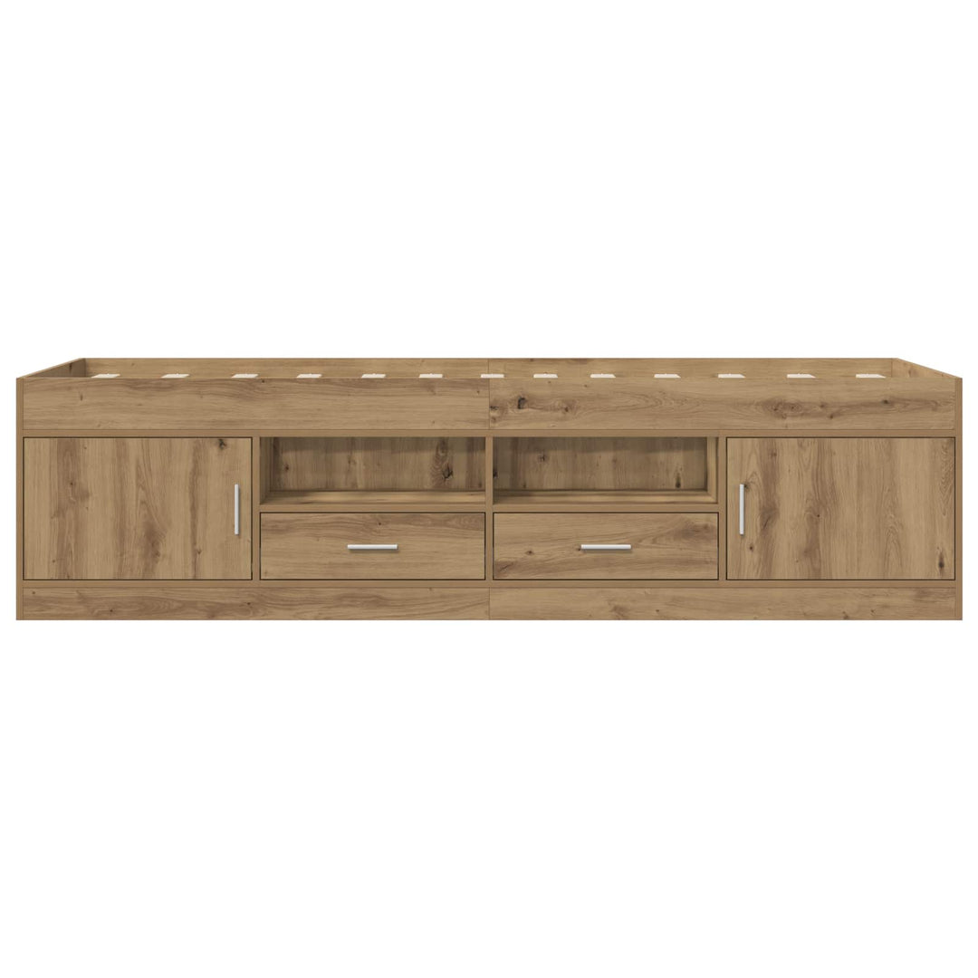 Sengestel med opbevaring Artisan-eg 80 x 200 cm Konstrueret træ