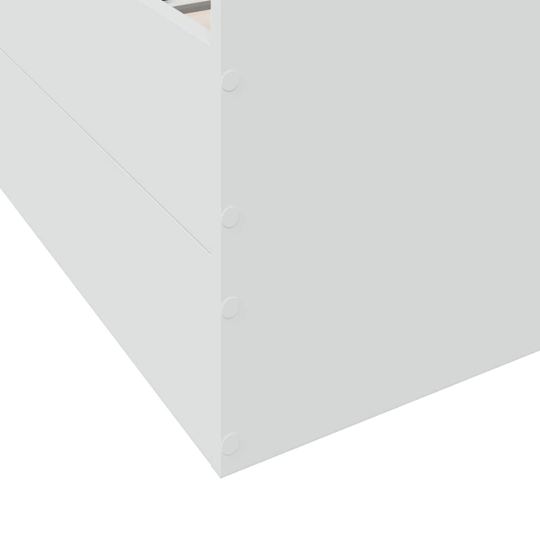Sengestel med opbevaring Hvid 80 x 200 cm Konstrueret træ