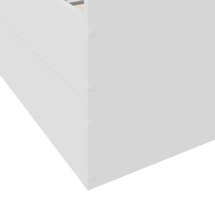 Sengestel med opbevaring Hvid 80 x 200 cm Konstrueret træ
