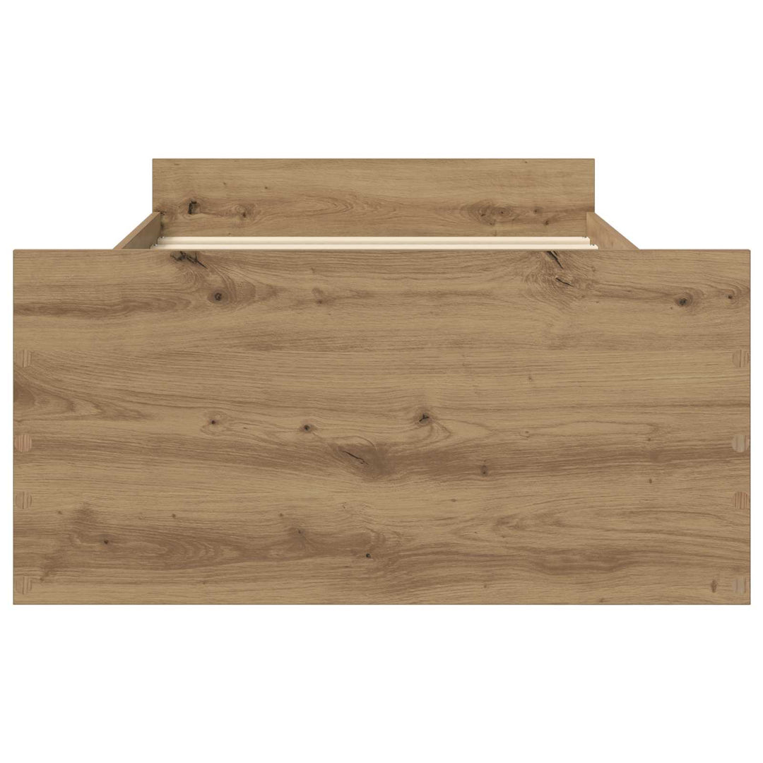 Sengestel med opbevaring Artisan-eg 80 x 200 cm Konstrueret træ