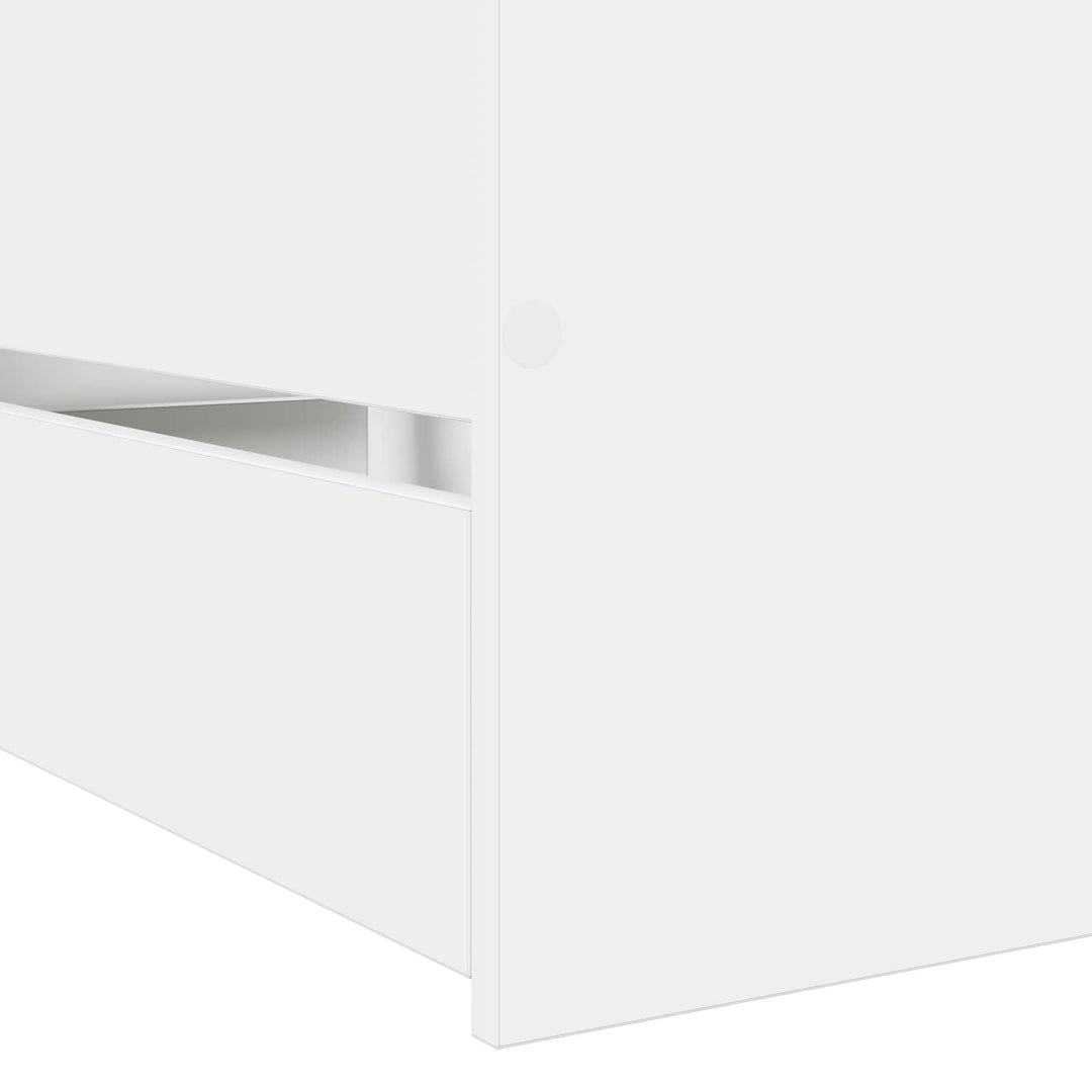 Sengestel med opbevaring Hvid 80 x 200 cm Konstrueret træ