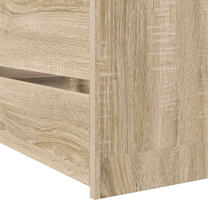 Sengestel med opbevaring Sonoma-eg 80 x 200 cm Konstrueret træ