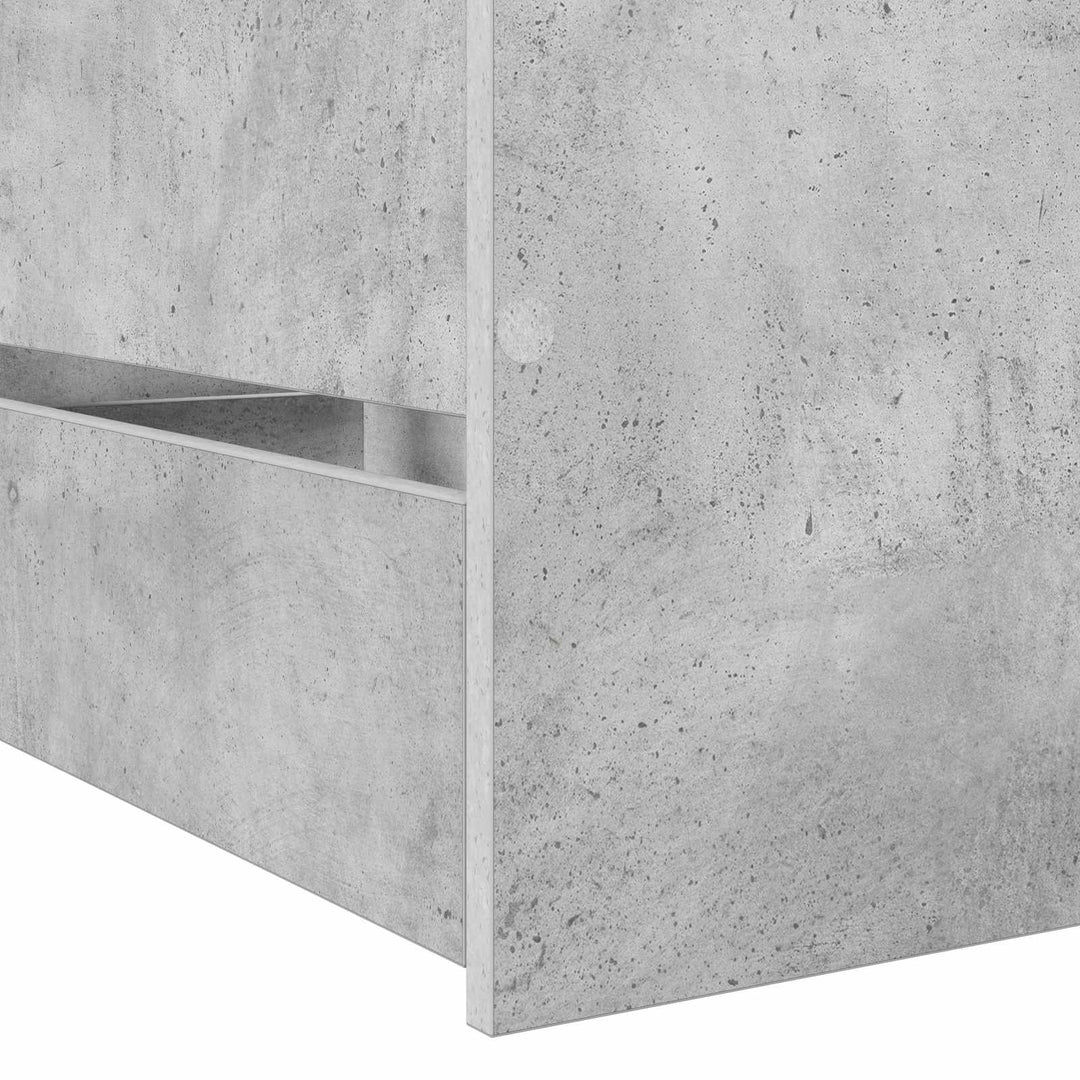 Sengestel med opbevaring Betongrå 80 x 200 cm Konstrueret træ