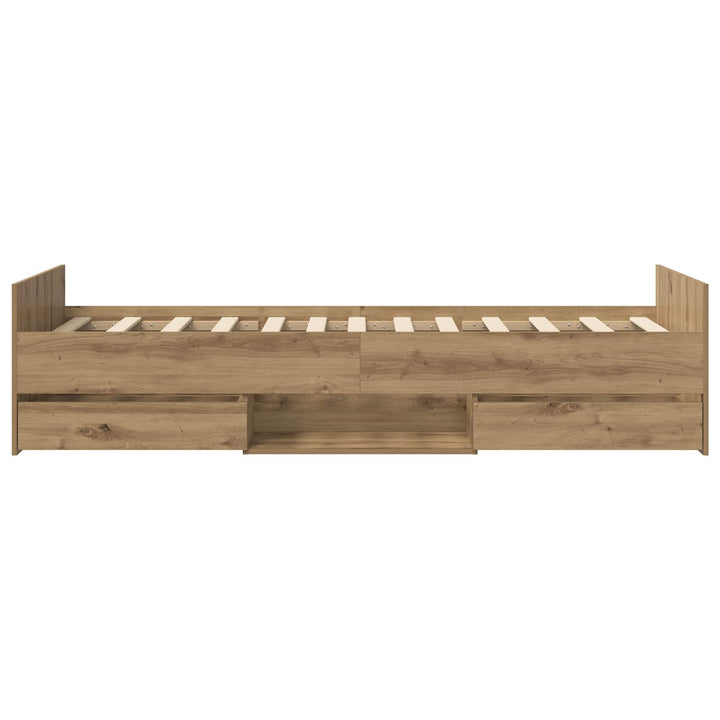 Sengestel med opbevaring Artisan-eg 80 x 200 cm Konstrueret træ