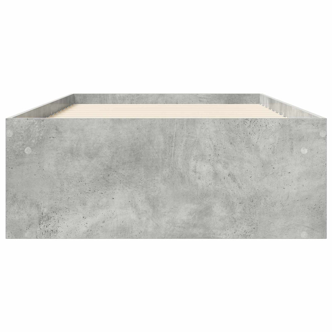 Sengestel med opbevaring Betongrå 80 x 200 cm Konstrueret træ