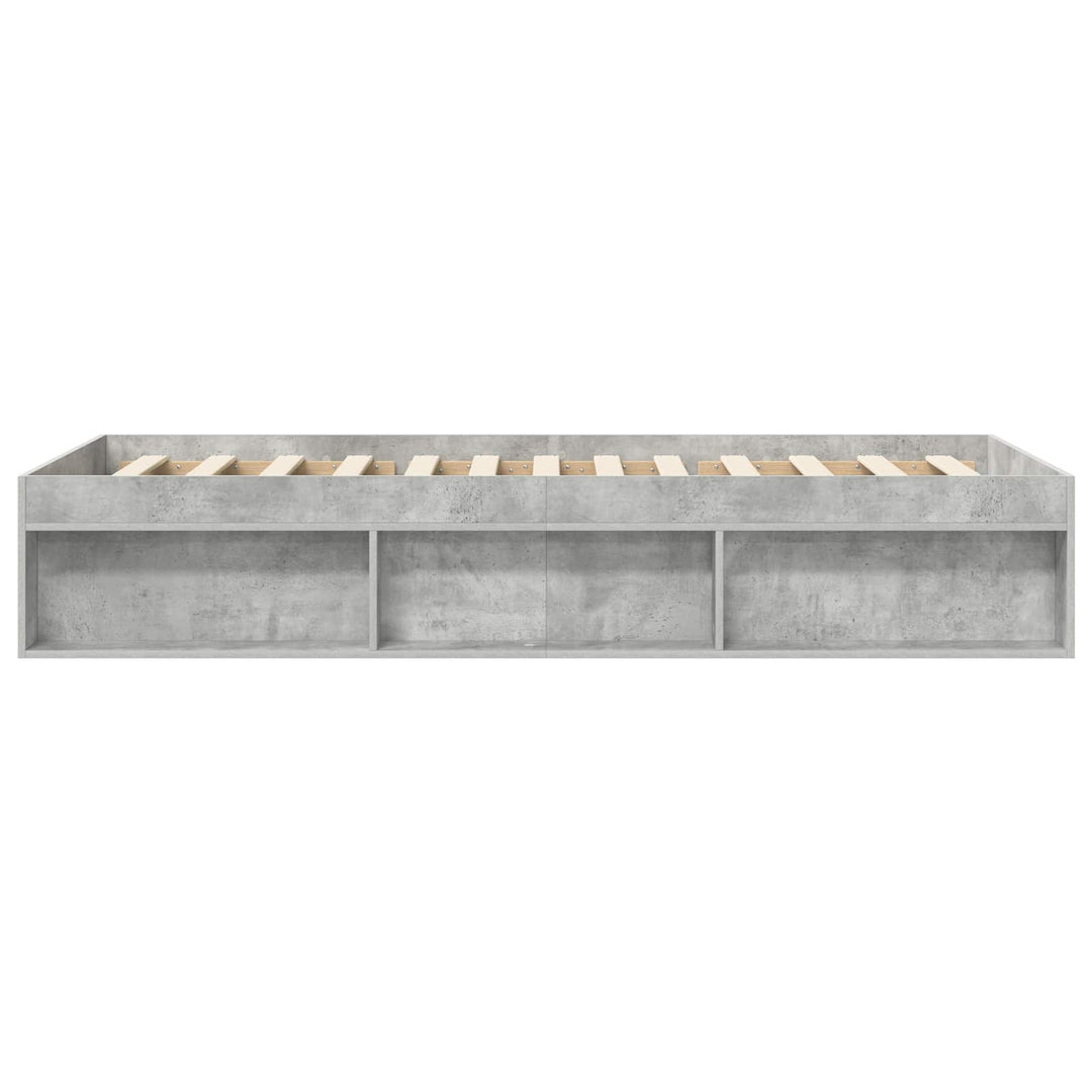 Sengestel med opbevaring Betongrå 80 x 200 cm Konstrueret træ