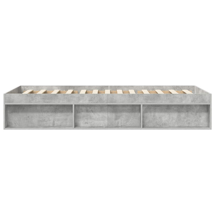 Sengestel med opbevaring Betongrå 80 x 200 cm Konstrueret træ