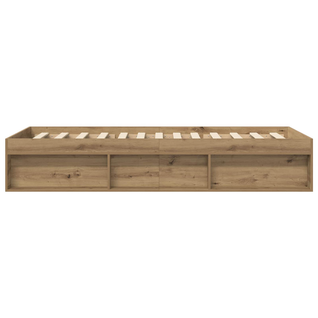 Sengestel med opbevaring Artisan-eg 80 x 200 cm Konstrueret træ