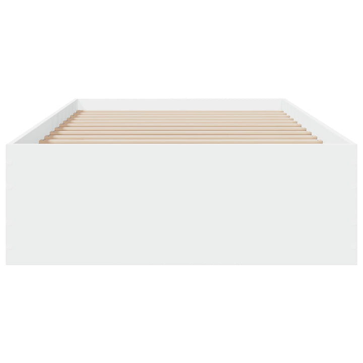 Sengestel med opbevaring Hvid 80 x 200 cm Konstrueret træ