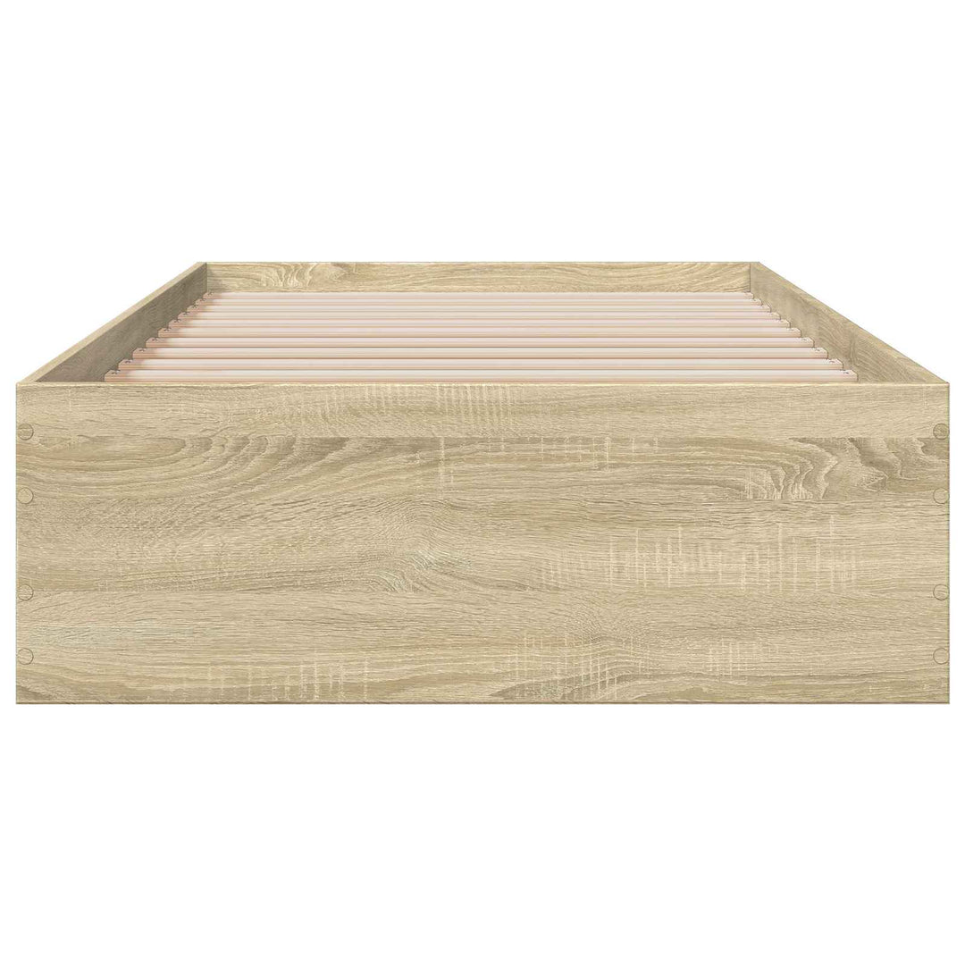 Sengestel med opbevaring Sonoma-eg 80 x 200 cm Konstrueret træ