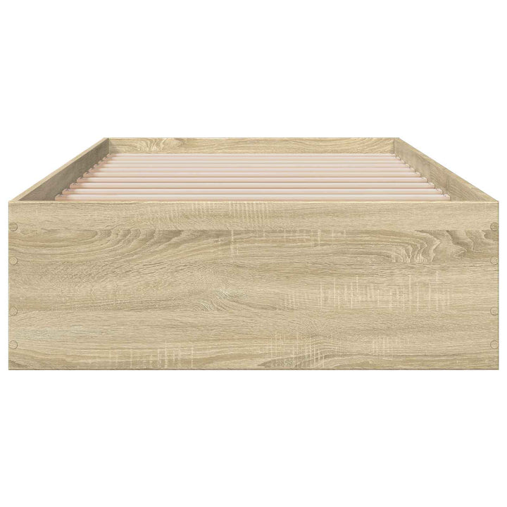 Sengestel med opbevaring Sonoma-eg 80 x 200 cm Konstrueret træ