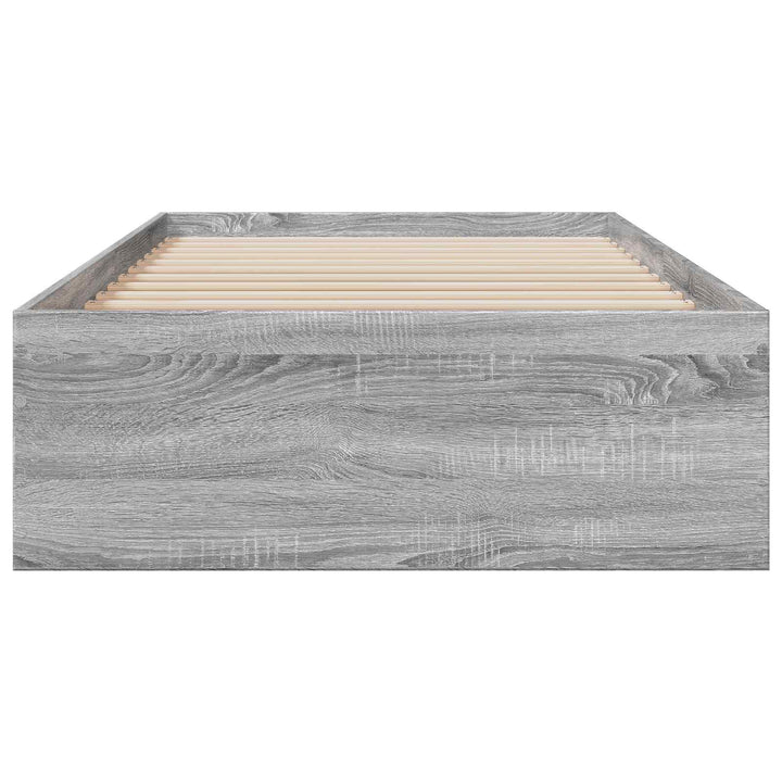 Sengestel med opbevaring Grå Sonoma 80 x 200 cm Konstrueret træ