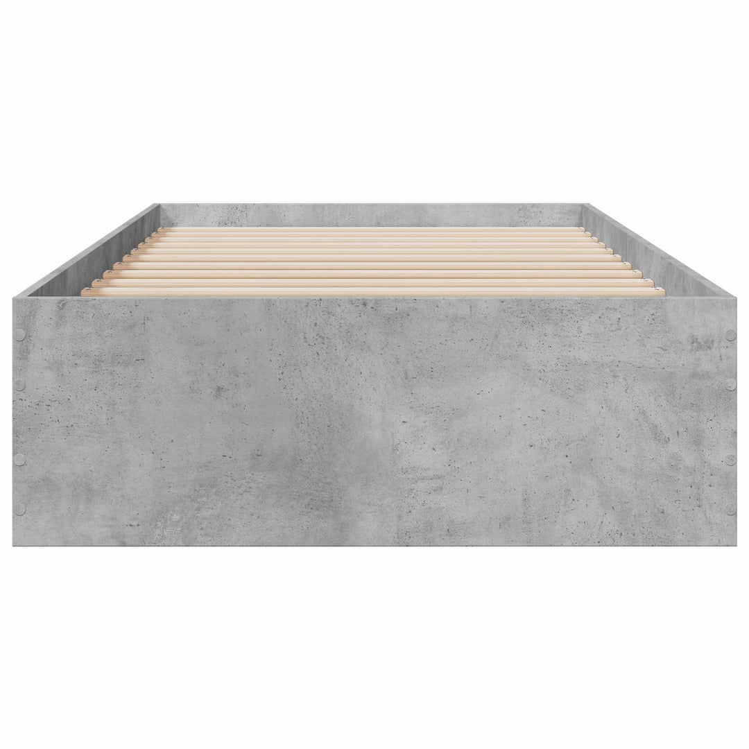 Sengestel med opbevaring Betongrå 80 x 200 cm Konstrueret træ