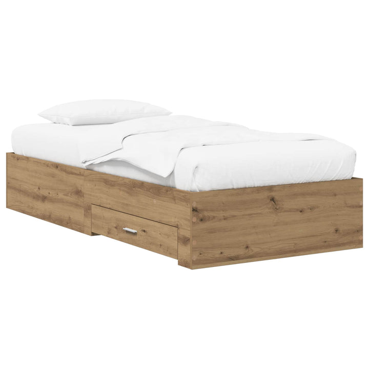Sengestel med opbevaring Artisan-eg 80 x 200 cm Konstrueret træ