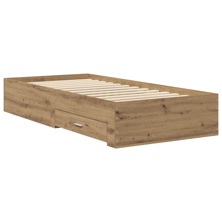 Sengestel med opbevaring Artisan-eg 80 x 200 cm Konstrueret træ