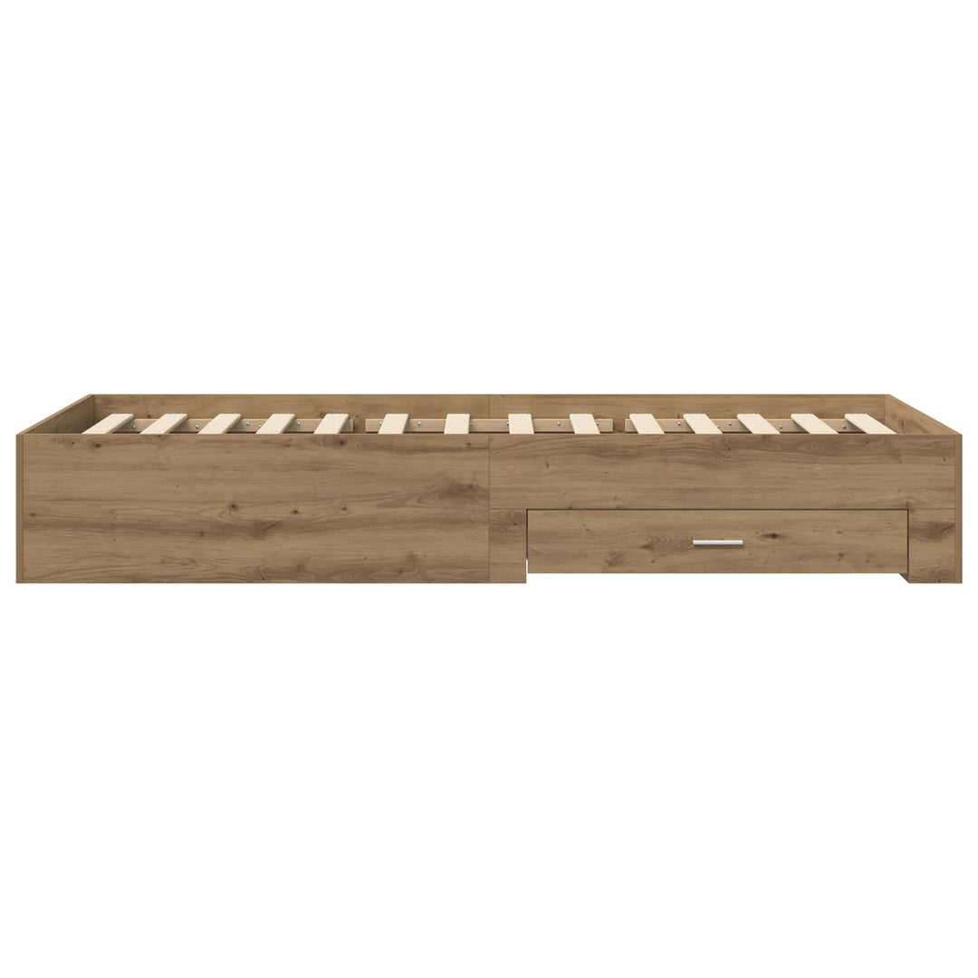 Sengestel med opbevaring Artisan-eg 80 x 200 cm Konstrueret træ