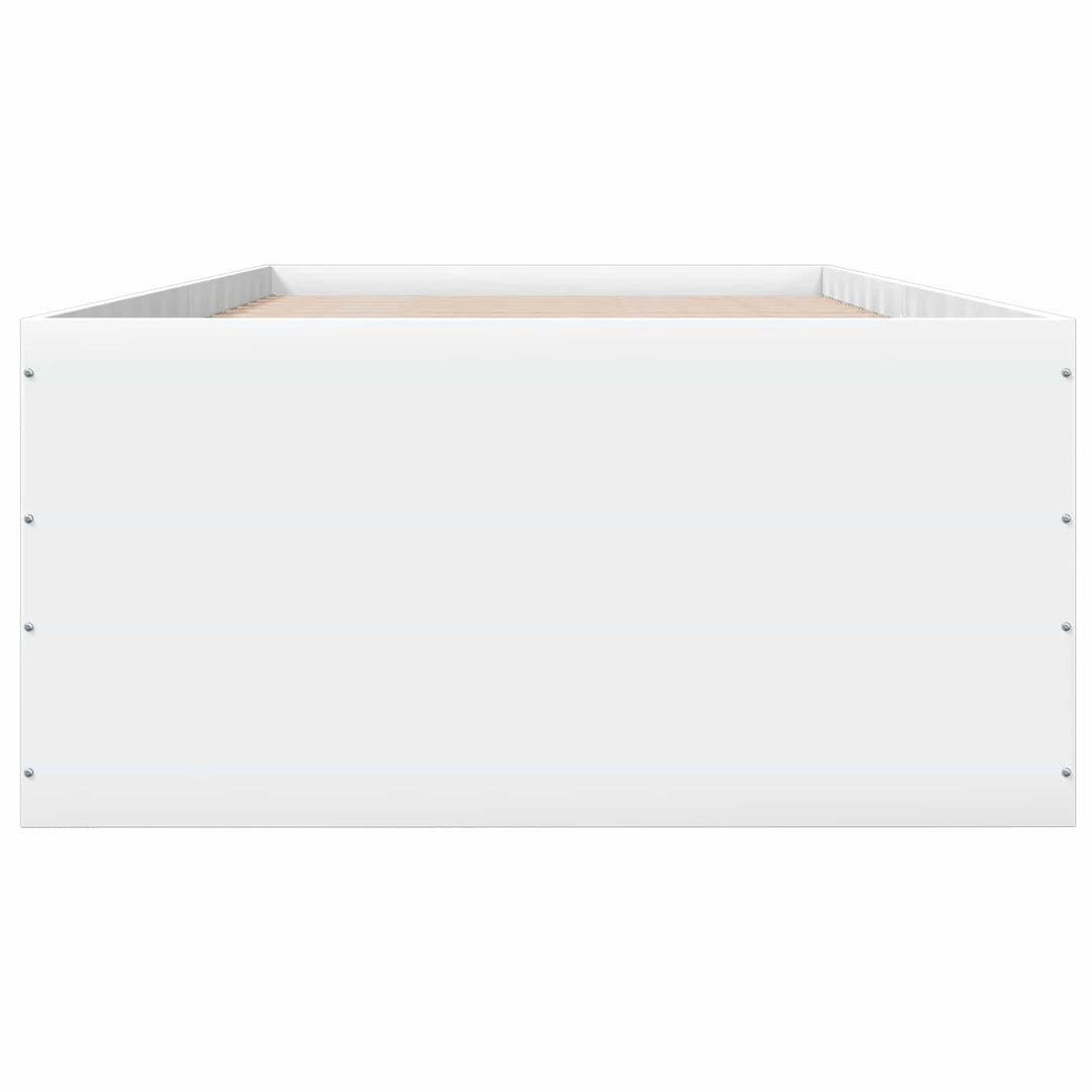 Gulvsengramme Hvid 80 x 200 cm Konstrueret træ