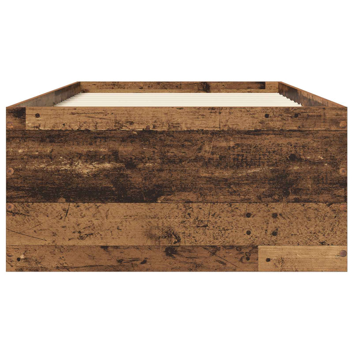 Gulvsengramme Gammelt træ 80 x 200 cm Konstrueret træ