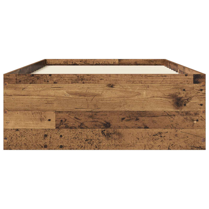 Gulvsengramme Gammelt træ 80 x 200 cm Konstrueret træ