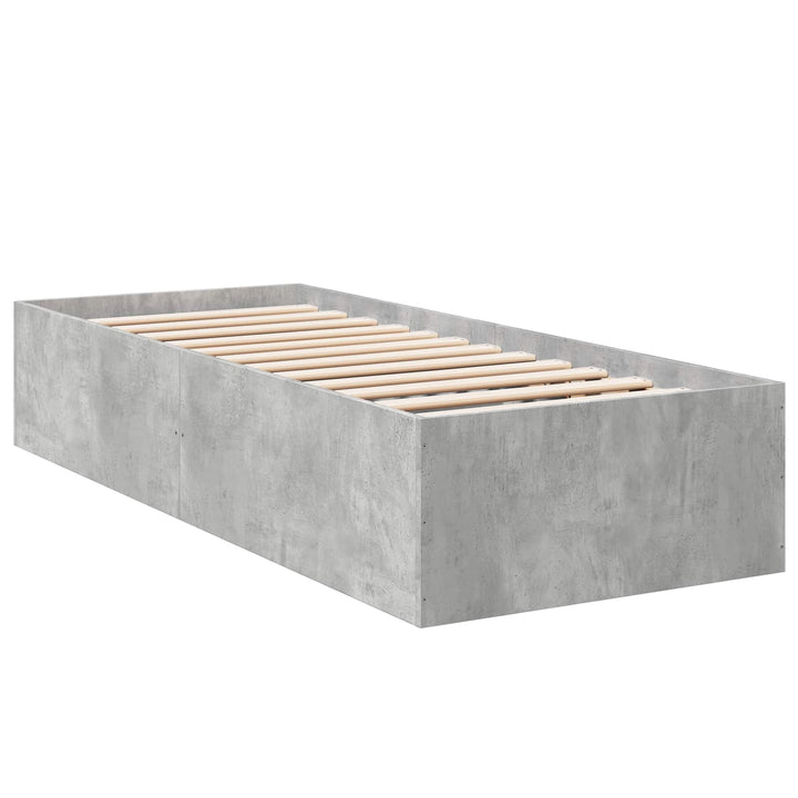 Gulvsengramme Betongrå 80 x 200 cm Konstrueret træ
