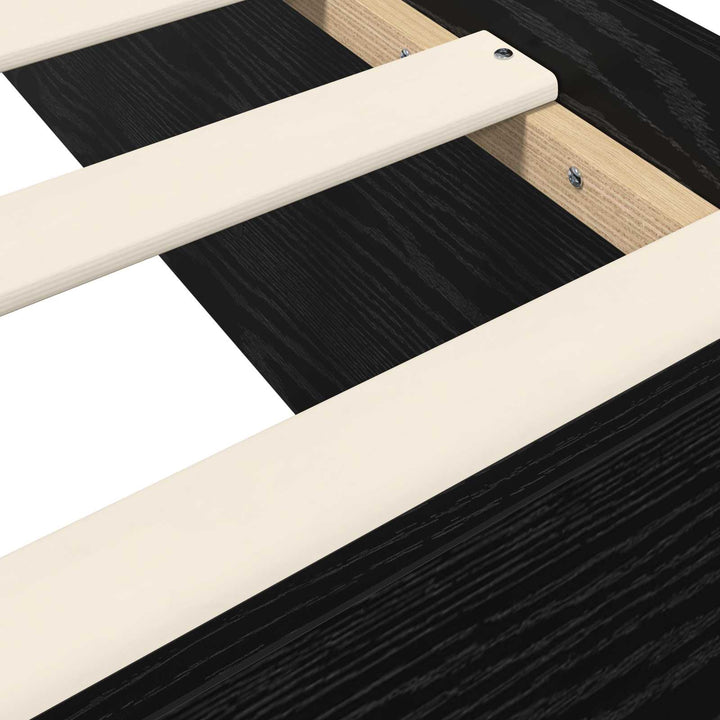Gulvsengramme Sort eg 80 x 200 cm Konstrueret træ