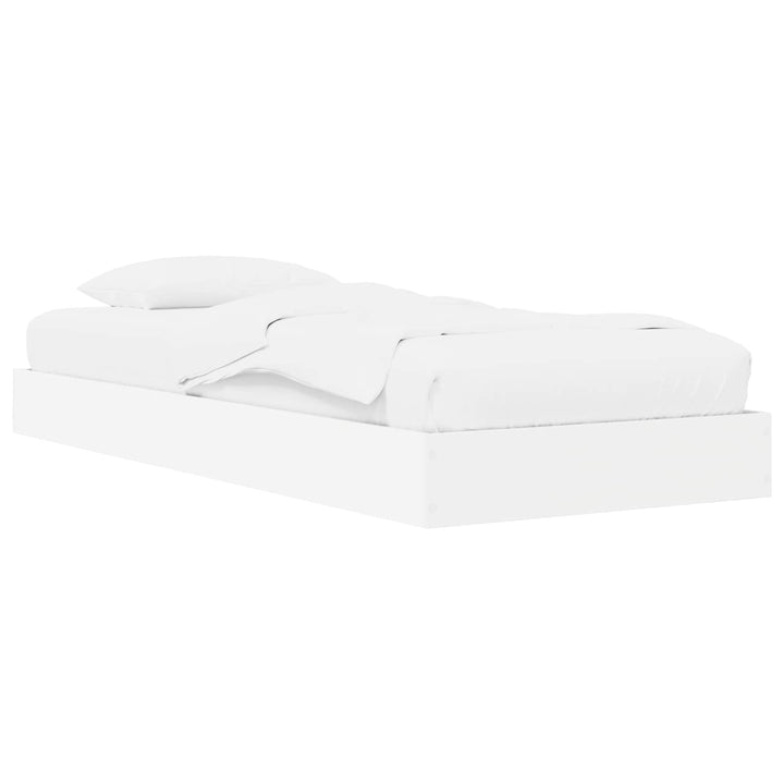 Sengestel med opbevaring Hvid 80 x 200 cm Konstrueret træ