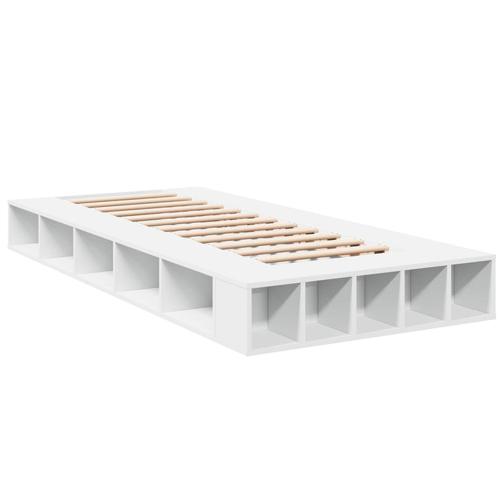 Sengestel med opbevaring Hvid 80 x 200 cm Konstrueret træ