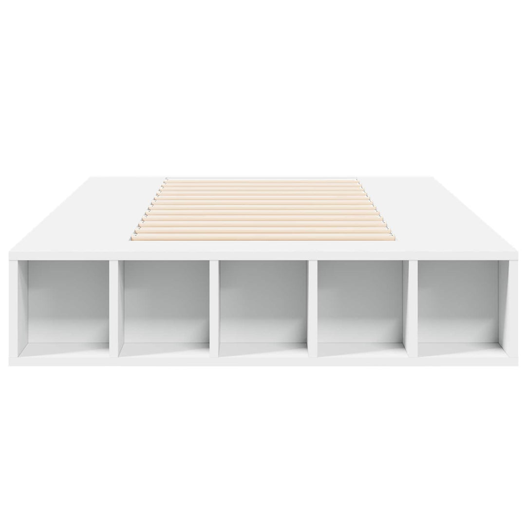 Sengestel med opbevaring Hvid 80 x 200 cm Konstrueret træ