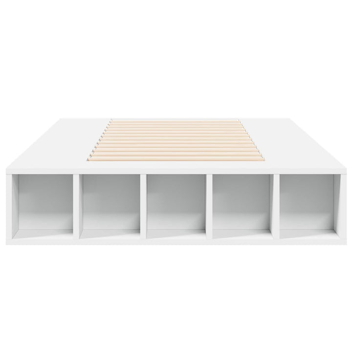 Sengestel med opbevaring Hvid 80 x 200 cm Konstrueret træ